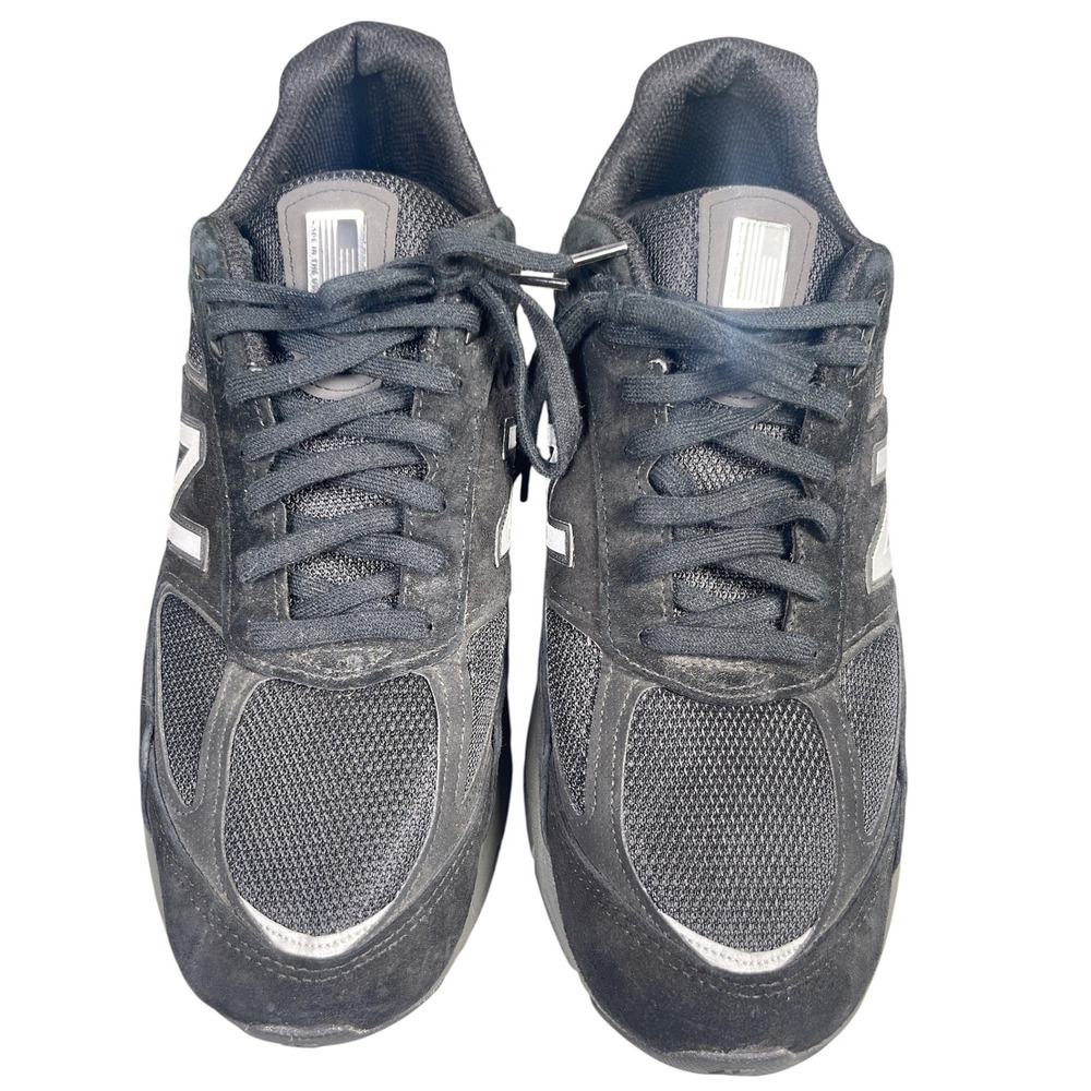 New Balance 990v5 Made in USA Mens 14 D Black Silver M990BK5 Running Shoes